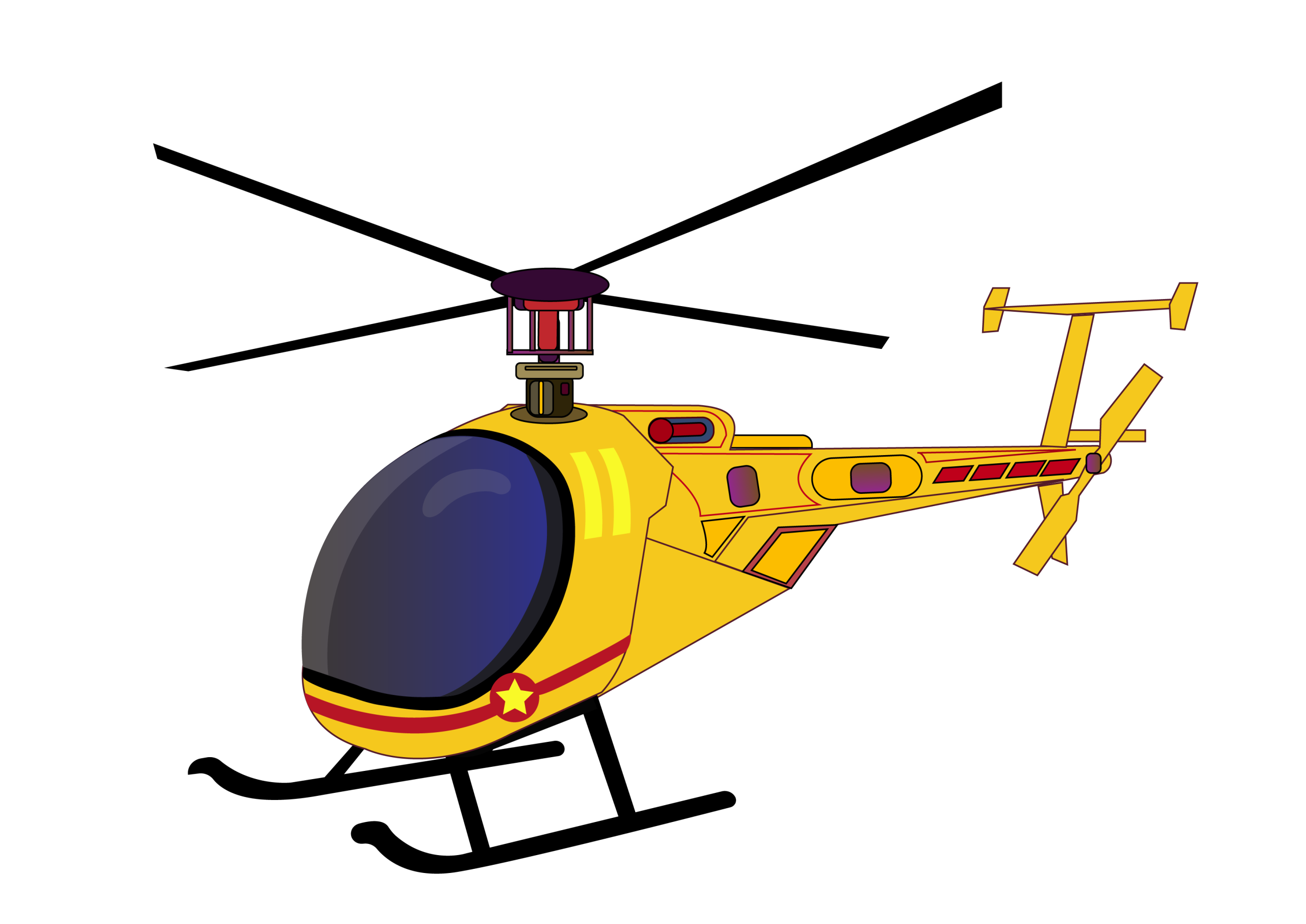—Pngtree—hand drawn cartoon helicopter water_7196637